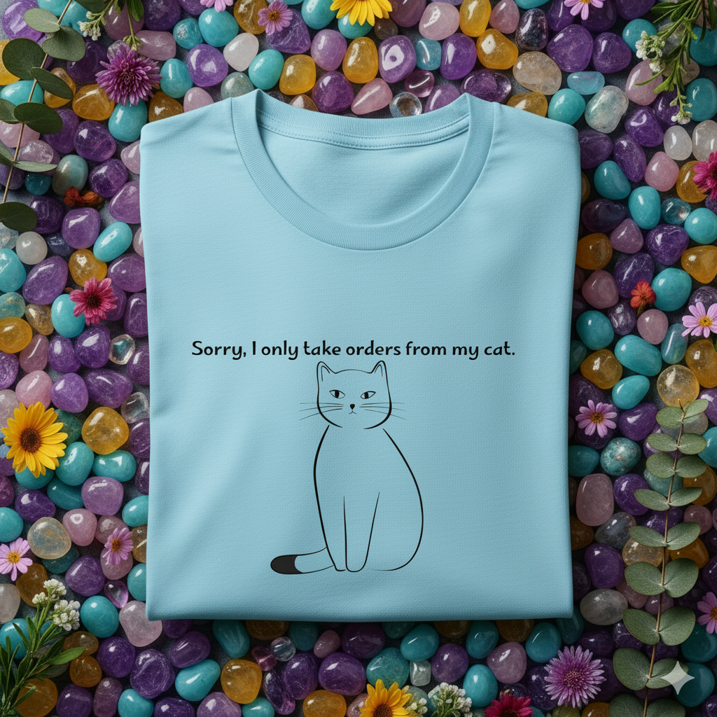 sorry i only take orders from my cat tee