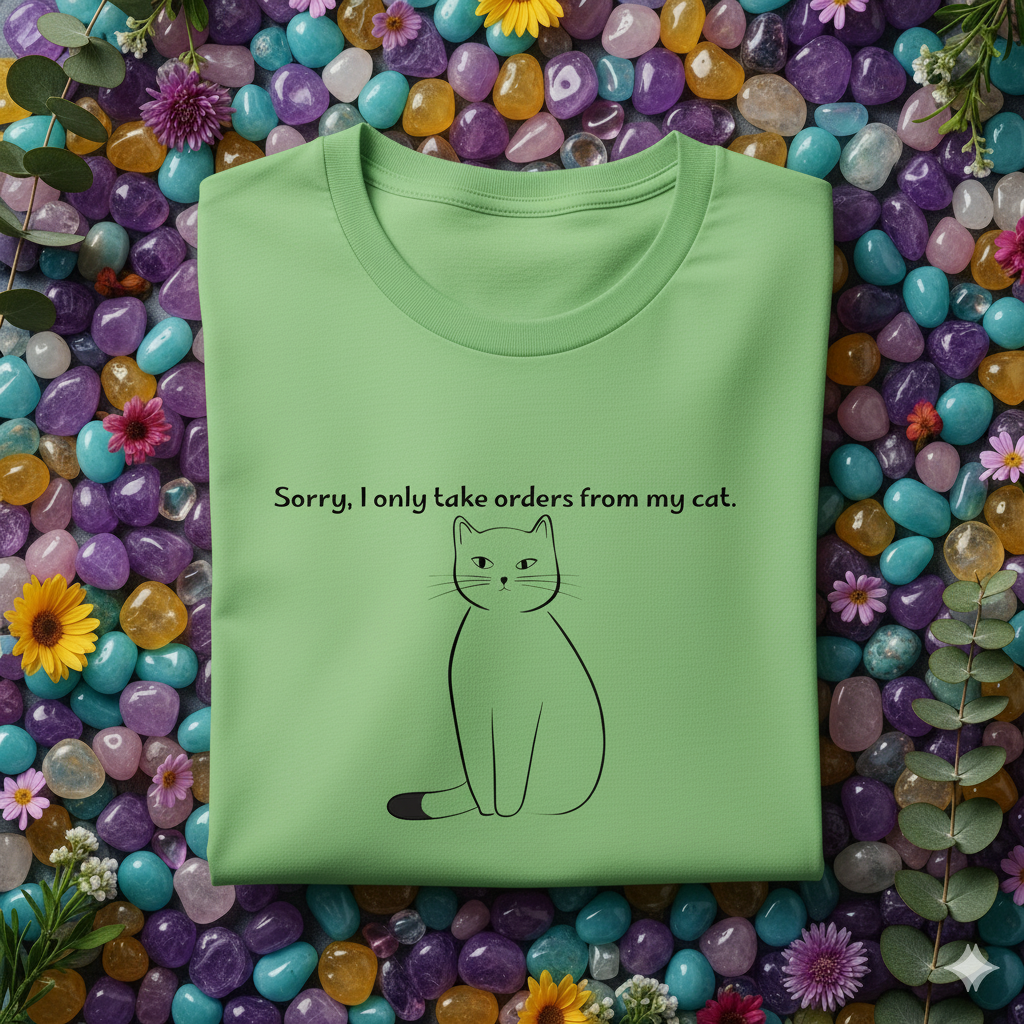sorry i only take orders from my cat tee