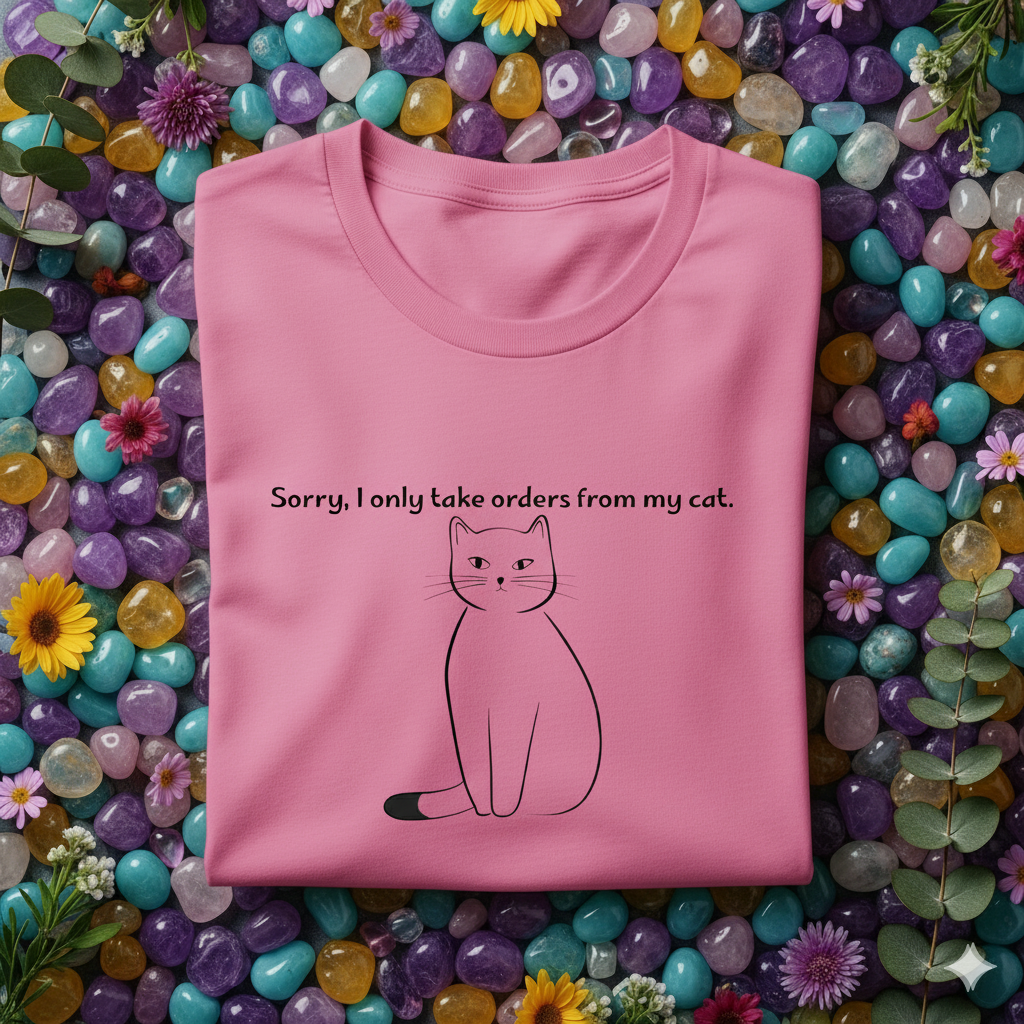 sorry i only take orders from my cat tee
